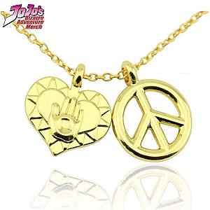 Jojo's Bizarre Adventure Necklace  Josuke Heart and Peace