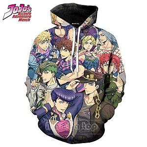 JoJo's Bizarre Adventure Hoodie JJBA Characters