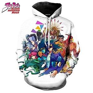 Jojo's Bizarre Adventure Hoodie Stardust Crusaders Characters