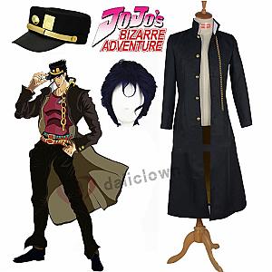 JJBA Cosplay Jotaro Kujo Black Coat Jacket