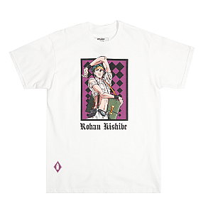 Rohan Kishibe White Graphic Tee AK2311