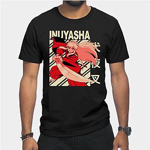 Inuyasha Merch - INUYASHA Character Printed Unisex Graphic Black Tee