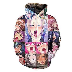 Ahegao Hoodies - 3D Printing Ahegao Pullover Hoodie