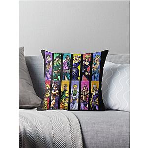 jojo's and villians Throw Pillow