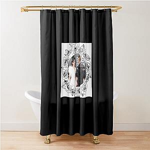 Sandra Oh and Jodie Comer Rose Wreath Pullover Hoodie Shower Curtain