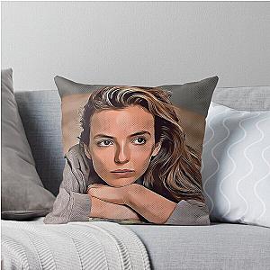 Villanelle cartoon comic Killing Eve Jodie Comer Throw Pillow