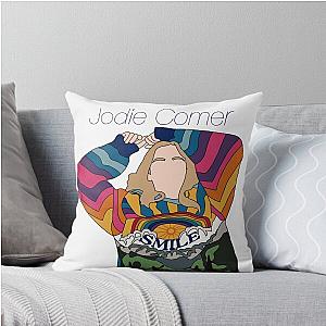 Jodie Comer Smile Instagram Photo Art Throw Pillow