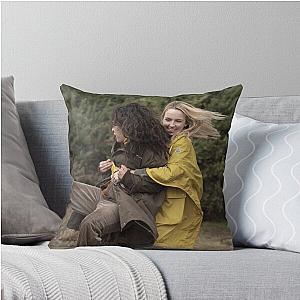 Jodie Comer and Sandra Oh Throw Pillow