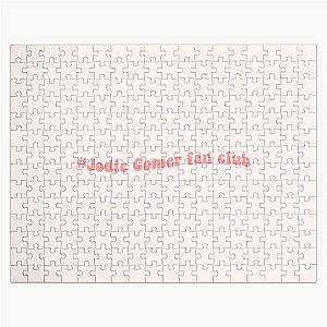 Jodie Comer fan club Jodie Comer Villanelle killing eve pink cute quote text Jigsaw Puzzle
