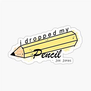 Joe Jonas I Dropped My Pencil Sticker