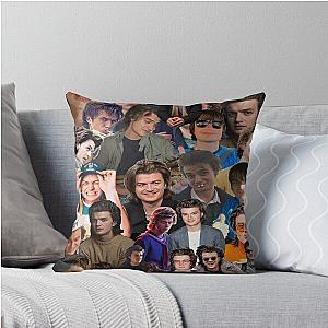 Joe Keery College Throw Pillow