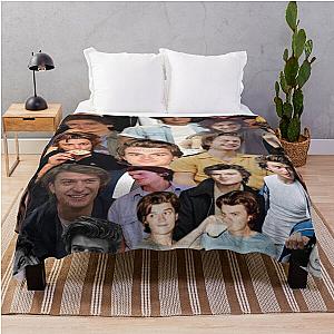 joe keery photo collage throw blanket