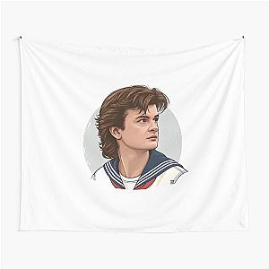 Stranger Things Steve Harrington Tribute Joe Keery Fan Art Tapestry