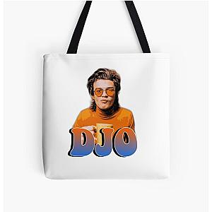 Joe Keery Orange Sticker Shirt Merch All Over Print Tote Bag