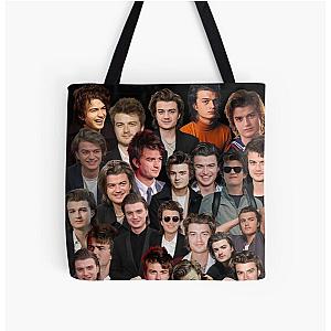 joe keery photo collage tote bag