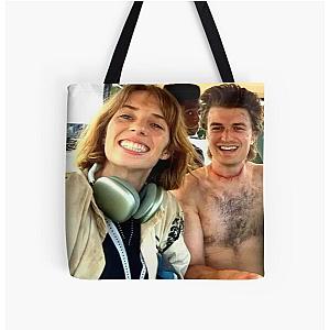 Maya Hawke and Joe Keery All Over Print Tote Bag