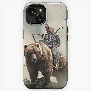 Joe Rogan Riding A Bear (+ Aliens) iPhone Tough Case