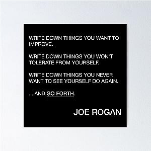 Joe Rogan Go Forth Quote Poster