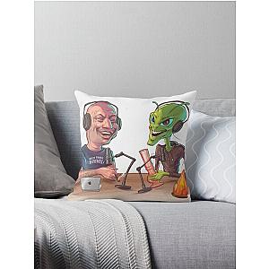 Joe Rogan and The Alien Throw Pillow