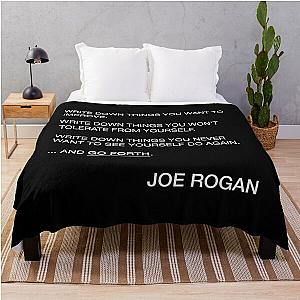 Joe Rogan Go Forth Quote Throw Blanket