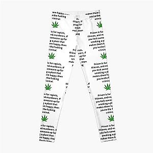 Joe Rogan Weed Quote Leggings