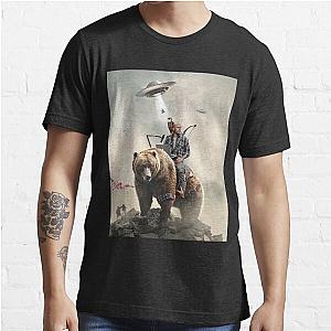 Joe Rogan Riding A Bear (+ Aliens) Essential T-Shirt