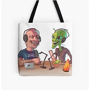 Joe Rogan and The Alien All Over Print Tote Bag