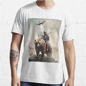 Joe Rogan Riding A Bear (+ Aliens) Essential T-Shirt