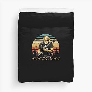 Vintage Retro analog men Joe Walsh Duvet Cover