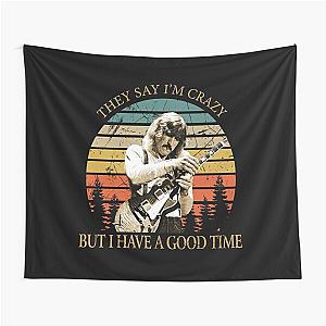 Retro Vintage they say i&x27;m crazy Joe Walsh Slim Fit Classic . Tapestry