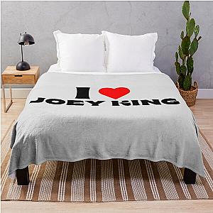 I Love Joey King Black Fonts Throw Blanket