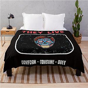 they live - obey - consume - conform  Throw Blanket