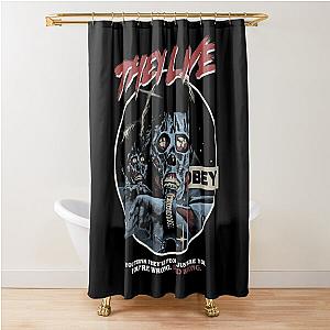 They Live John Carpenter Horror Shower Curtain