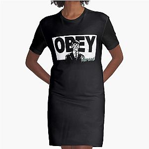 They Live Obey Graphic T-Shirt Dress