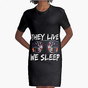 THEY LIVE WE SLEEP distressed 2 Graphic T-Shirt Dress