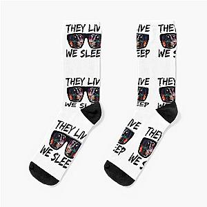 THEY LIVE WE SLEEP distressed Socks