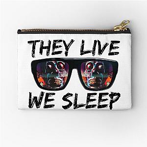 THEY LIVE WE SLEEP distressed Zipper Pouch