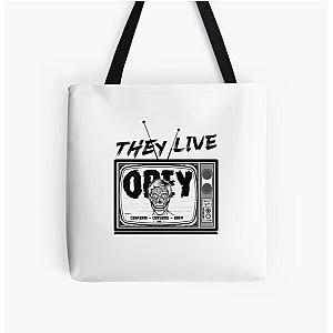 They live ‐ conform consume obey  All Over Print Tote Bag