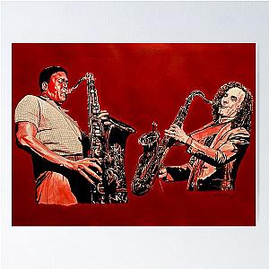 John Coltrane Kenny G saxophone  Poster