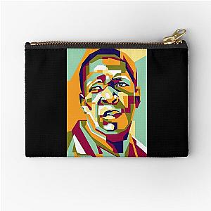 Abstract Geometric John Coltrane in WPAP Zipper Pouch