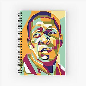 Abstract Geometric John Coltrane in WPAP Spiral Notebook