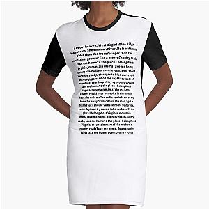 John Denver Country Roads lyrics Graphic T-Shirt Dress