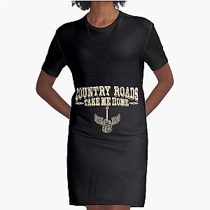 Country Roads Guitar T-Shirt John Denver Inspired Essential T-Shirt Graphic T-Shirt Dress