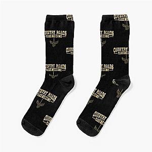 Country Roads Guitar John Denver Inspired Essential Socks