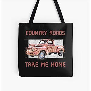 Country Roads Take Me Home Truck T-Shirt John Denver Inspired All Over Print Tote Bag