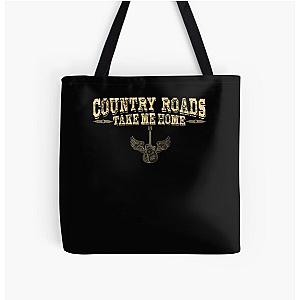 Country Roads Guitar John Denver Inspired Essential All Over Print Tote Bag