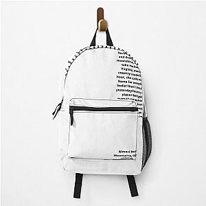 John Denver Country Roads lyrics Backpack