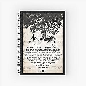 Annies Song Lyics John Denver Spiral Notebook