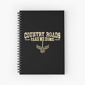 Country Roads Guitar T-Shirt John Denver Inspired Essential T-Shirt Spiral Notebook