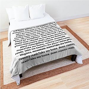 John Denver Country Roads lyrics Comforter